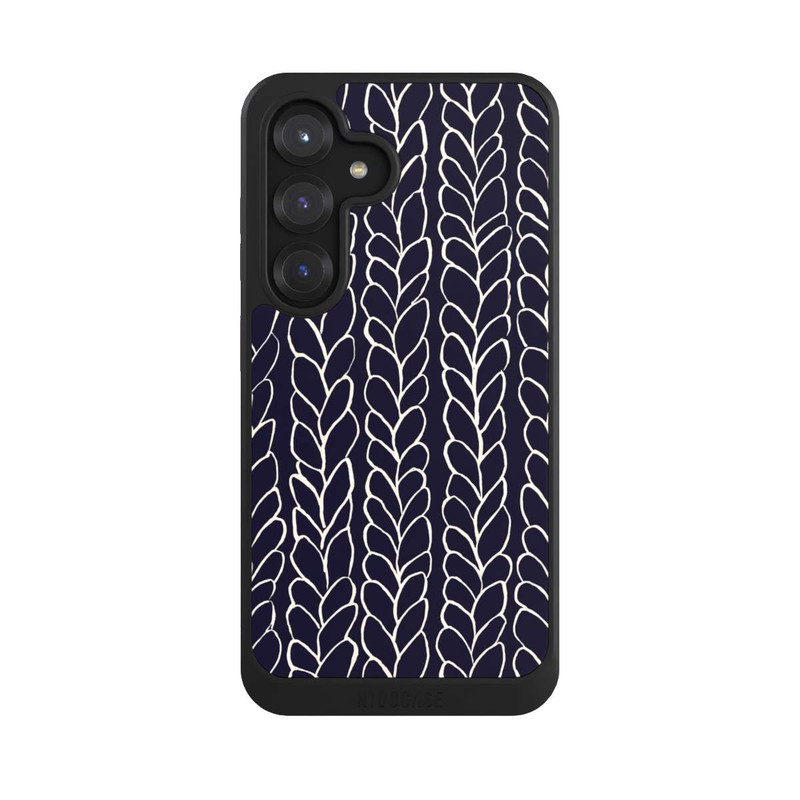 Galaxy S25 NIVOcore gezeichnete Wollzöpfe Marine