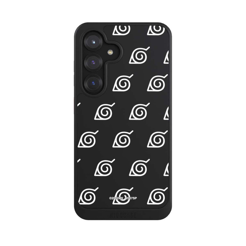 Galaxy S25 NIVOcore Weißes Konoha-Muster Transparent