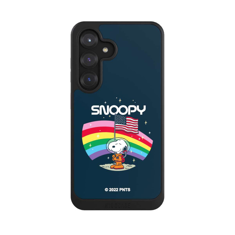Galaxy S25 NIVOcore Snoopy Weltraumreisender Regenbogen