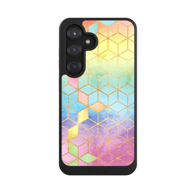 Galaxy S25 NIVOcore Cubes Arcs-en-ciel