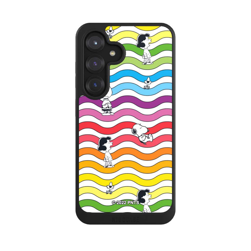 Galaxy S25 NIVOcore Snoopy Pattern Rainbow