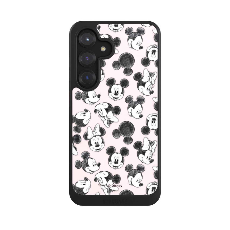 Galaxy S25 NIVOcore Minnie & Mickey Viele Gesichter Pink