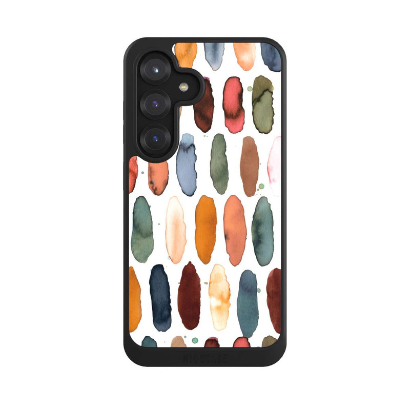 Galaxy S25 NIVOcore Aquarellstriche aus mineralischem Terrakotta