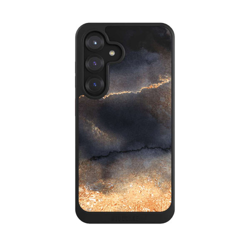 Samsung Galaxy S25 NIVOcore Schwarzer Marmor Goldstaub Look
