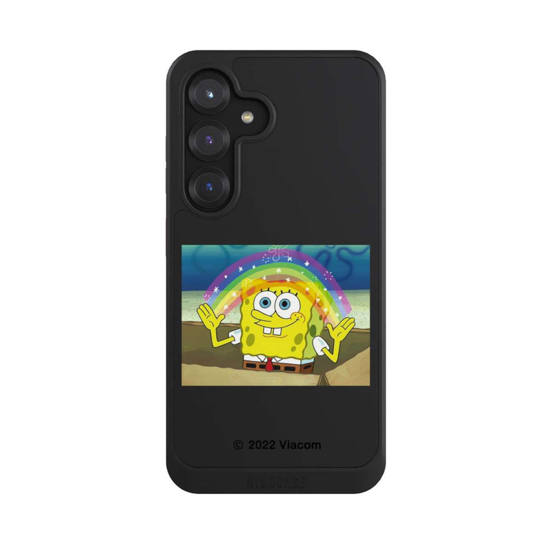 Galaxy S25 NIVOcore Spongebob - Regenbogen Meme transparent