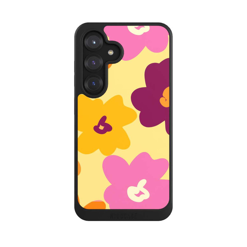 Galaxy S25 NIVOcore Retro Flower Pattern colourful