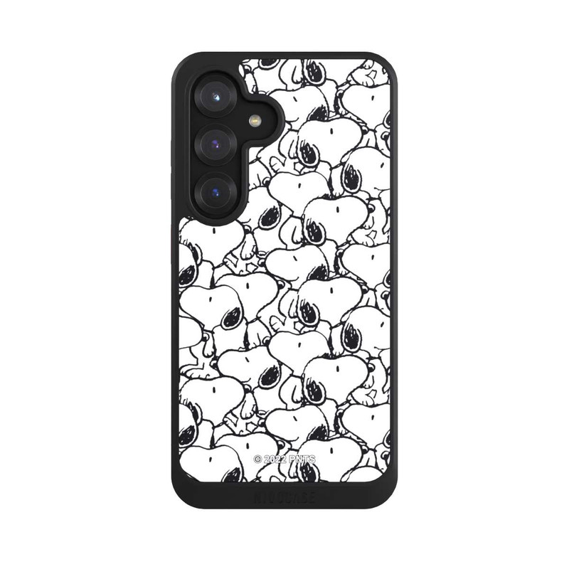 Galaxy S25 NIVOcore Snoopy Muster Schwarz und Weiß