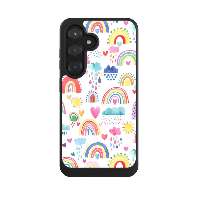 Galaxy S25 NIVOcore Lovely Rainbows Multi Rouge