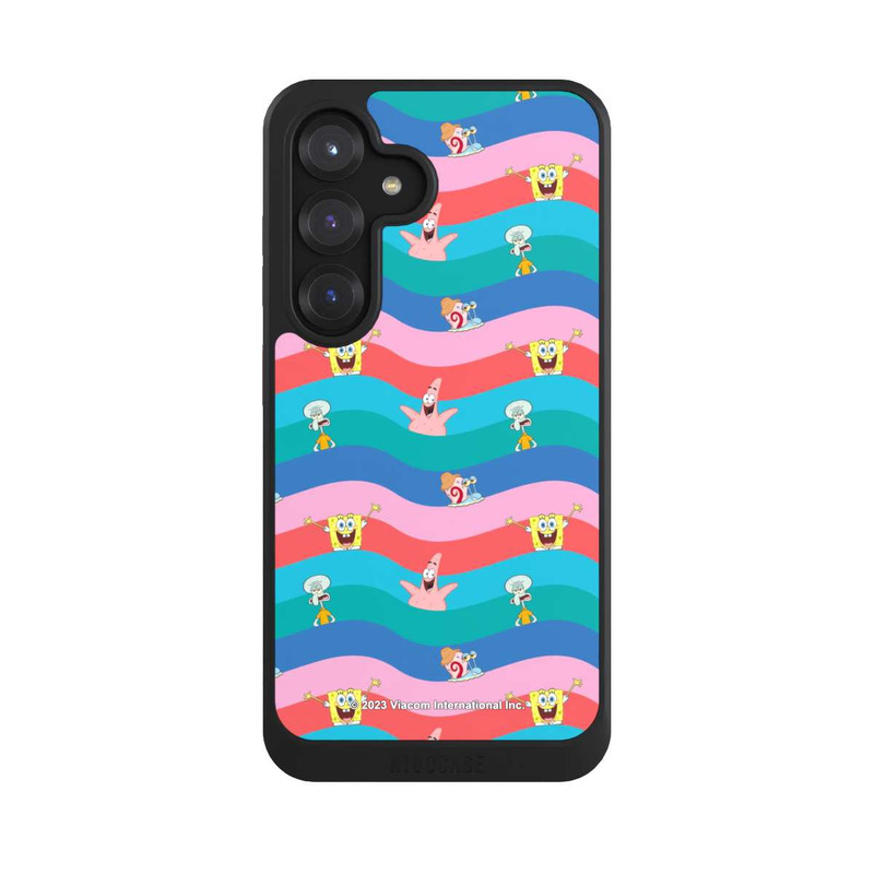 Galaxy S25 NIVOcore Spongebob Freunde Bunte Wellen