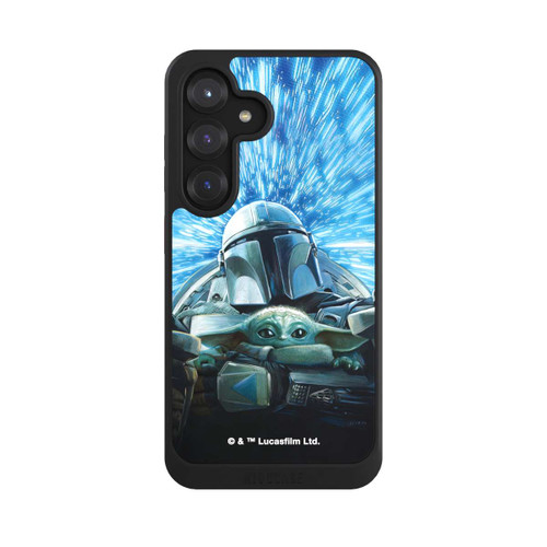 Samsung Galaxy S25 NIVOcore Grogu und Mando fliegen blau