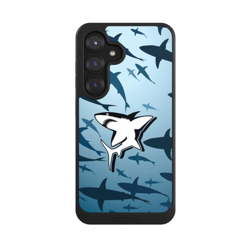 Samsung Galaxy S25 NIVOcore Haie Muster Blau