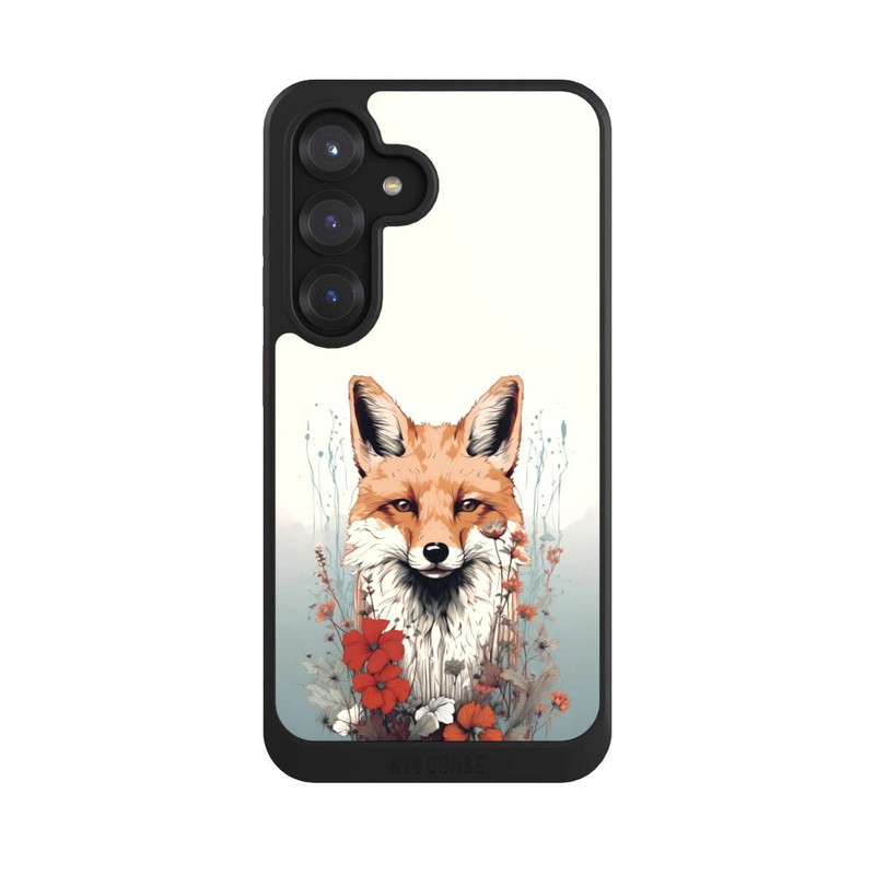 Galaxy S25 NIVOcore Renard avec des fleurs