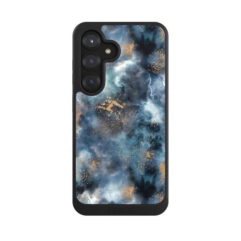 Galaxy S25 NIVOcore Smoky Marble Watercolor Navy