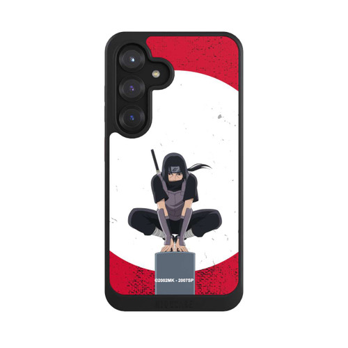 Samsung Galaxy S25 NIVOcore Itachi Uchiha Symbol Roter Hintergrund
