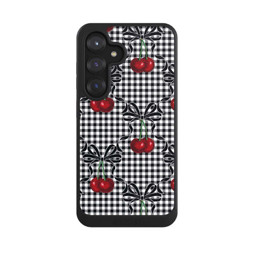 Samsung Galaxy S25 NIVOcore Cherry Pattern Black