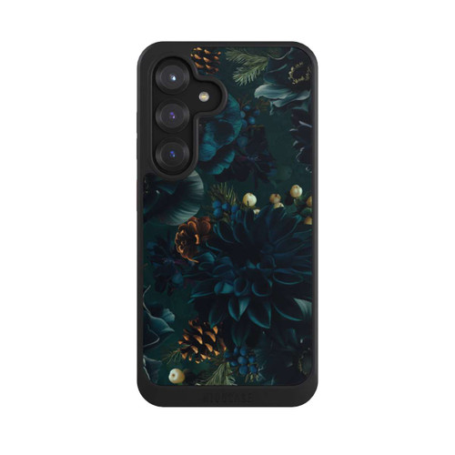 Samsung Galaxy S25 NIVOcore Blumenmuster Grün und Blau