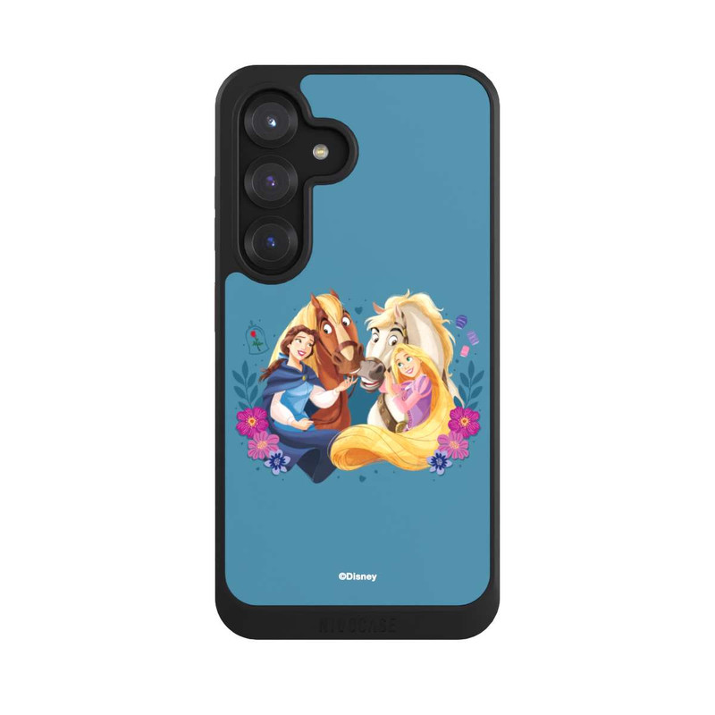 Galaxy S25 NIVOcore Disney Prinzessinnen Belle and Rapunzel mit Pferden