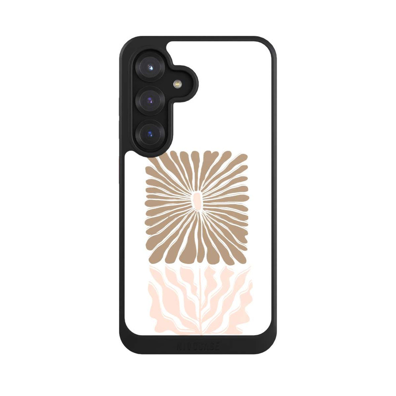 Galaxy S25 NIVOcore Eckige Blume Hellbraun
