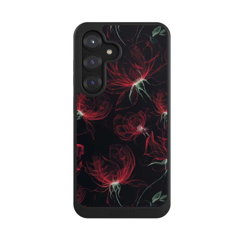 Galaxy S25 NIVOcore Tapete mit roten Blumen