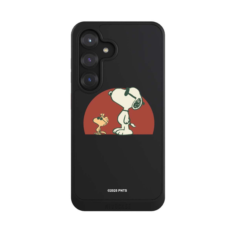 Galaxy S25 NIVOcore Snoopy Woodstock Far Out transparent