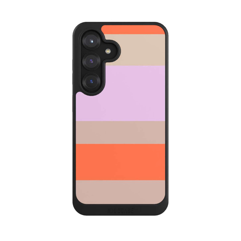 Galaxy S25 NIVOcore Moca Lila Orange Stripes