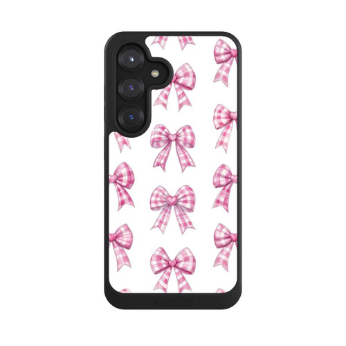 Samsung Galaxy S25 NIVOcore Pink Gingham Hearts and Bows with AI