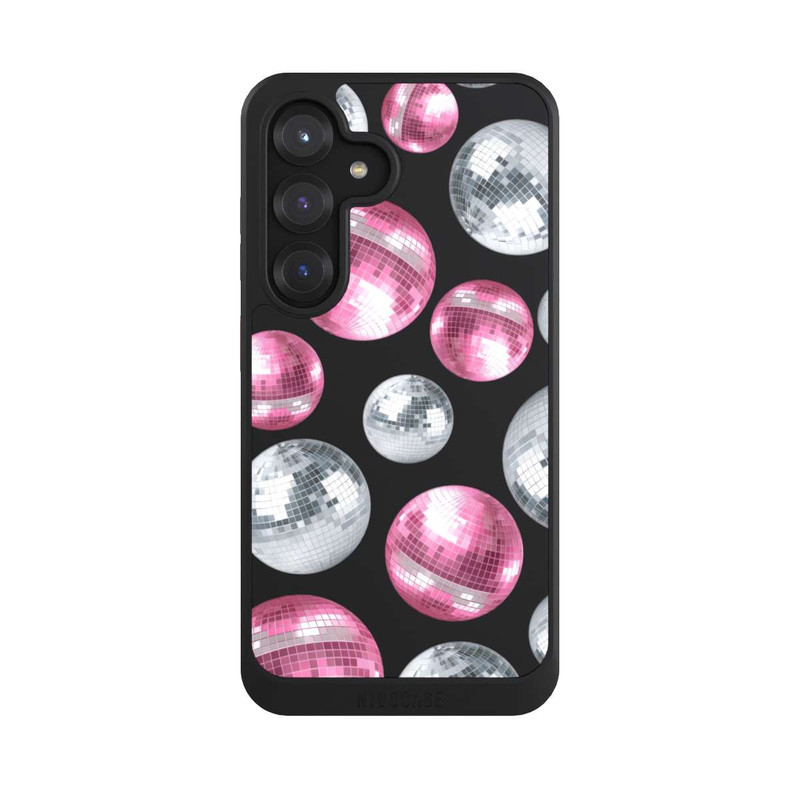 Galaxy S25 NIVOcore Discokugel Show Pink Transparent