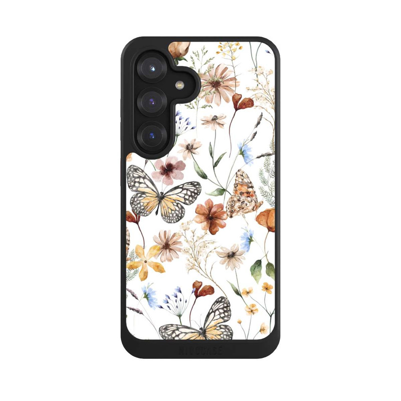 Galaxy S25 NIVOcore Wildflowers and Butterflies Pattern