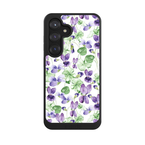 Samsung Galaxy S25 NIVOcore Purple Wildflowers Pattern Watercolor