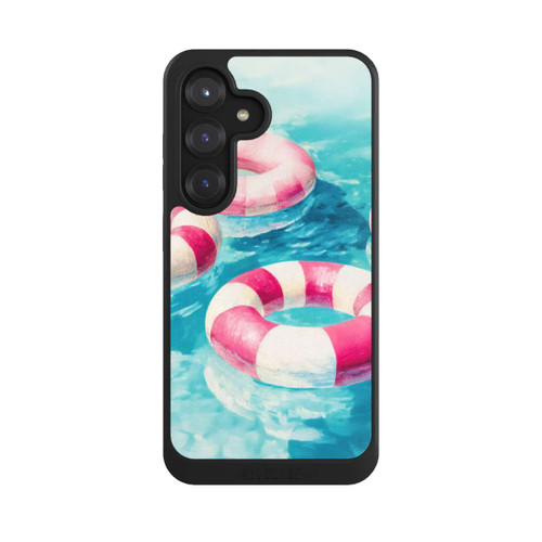 Samsung Galaxy S25 NIVOcore Striped Swim Rings in The Pool