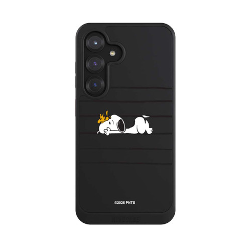 Samsung Galaxy S25 NIVOcore Snoopy Woodstock Streifen Peanuts Transparent