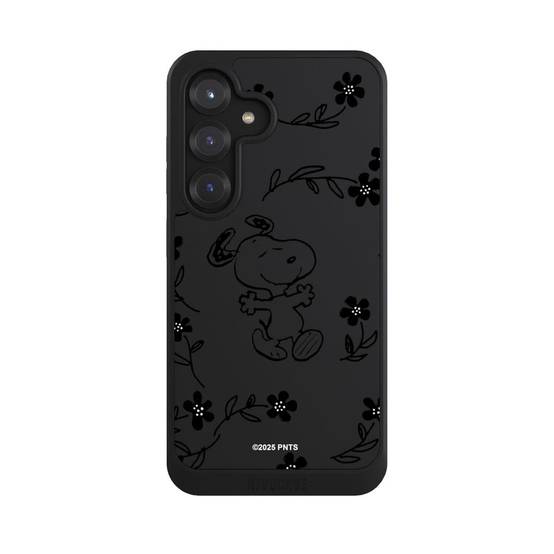 Galaxy S25 NIVOcore Snoopy und Flowers Transparent