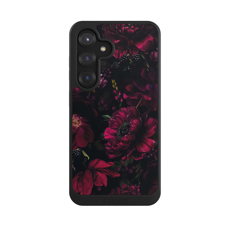 Galaxy S25 NIVOcore Dunkle Rote Blumen Liebe