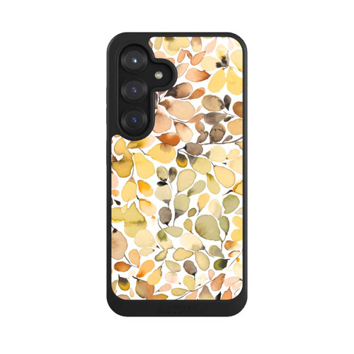 Samsung Galaxy S25 NIVOcore Eukalyptus Aquarellblätter Braun Herbst