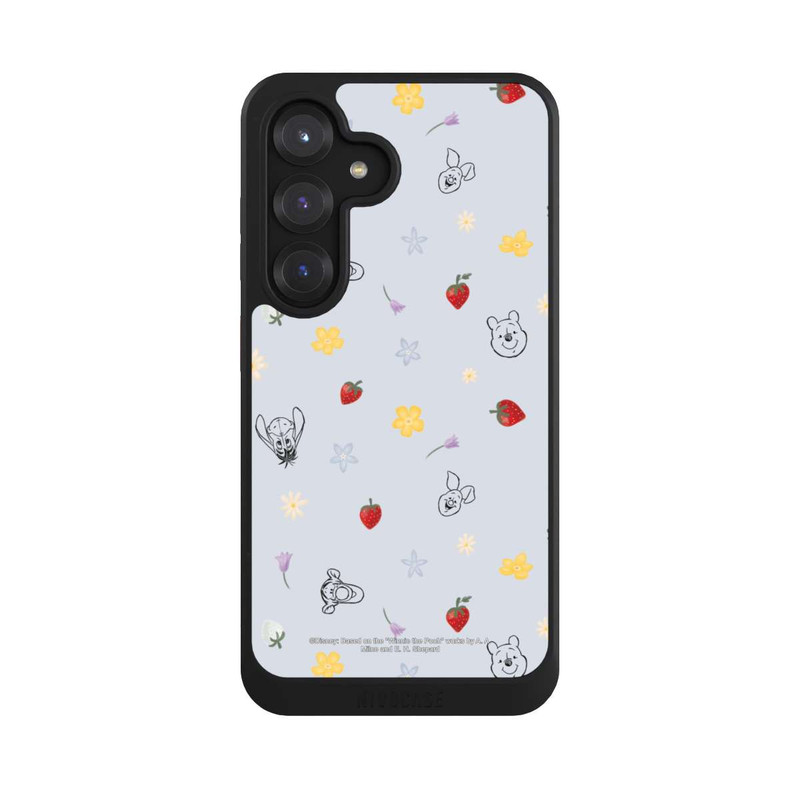 Galaxy S25 NIVOcore Winnie Puuh und Freunde Erdbeer Muster Blau
