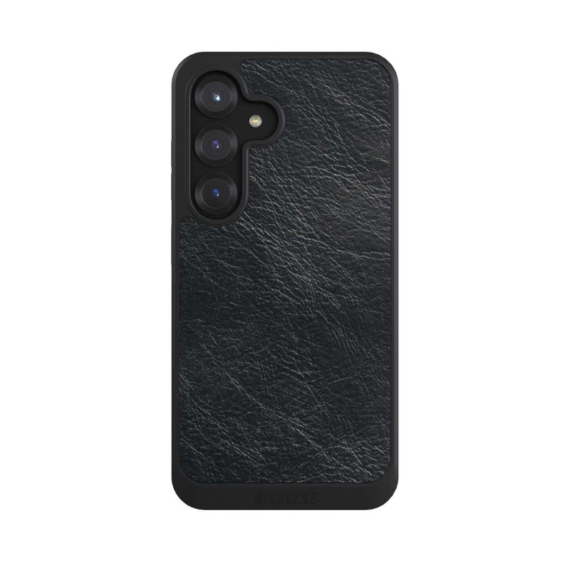 Galaxy S25 NIVOcore Black Leather Look Background