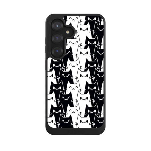 Samsung Galaxy S25 NIVOcore Katzentapete Schwarz Weiß