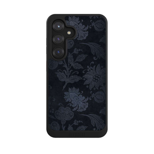 Samsung Galaxy S25 NIVOcore  Silberne Blumen auf Samt