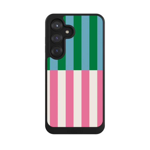 Samsung Galaxy S25 NIVOcore Motif Rayé Vert Rose