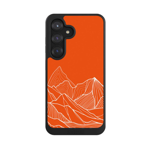 Samsung Galaxy S25 NIVOcore Montain Contour Line Art Orange