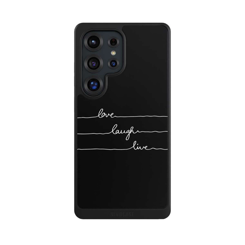 Galaxy S25 Ultra NIVOcore Love Laugh Live weiß/schwarz