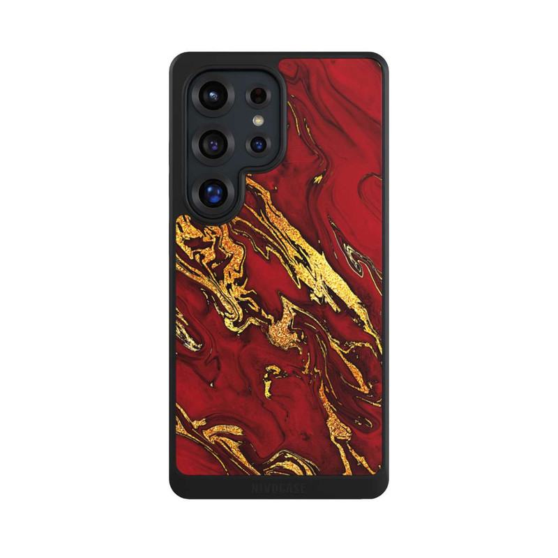 Galaxy S25 Ultra NIVOcore Red Gold Marble Look