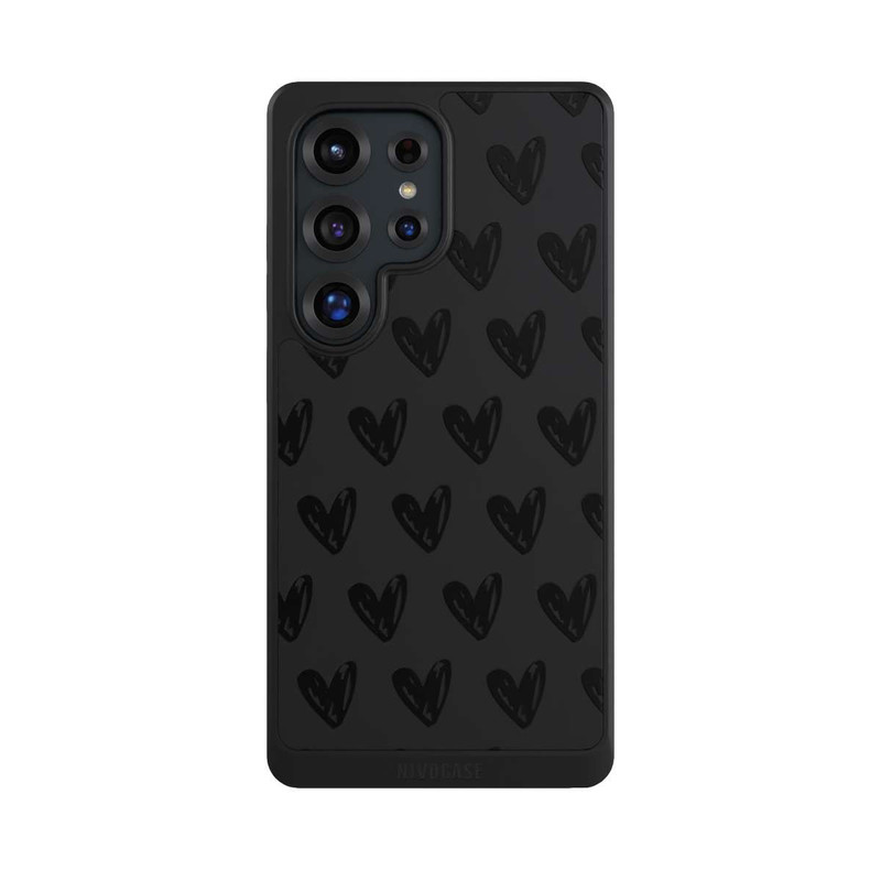 Galaxy S25 Ultra NIVOcore Herzen Schwarz ohne Hintergrund