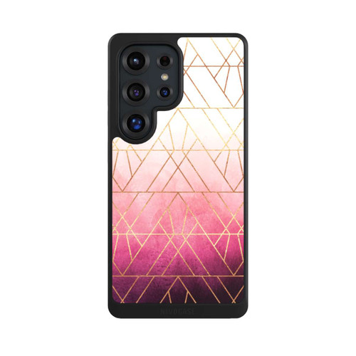 Samsung Galaxy S25 Ultra NIVOcore Pink Ombre Dreiecke Golddruck