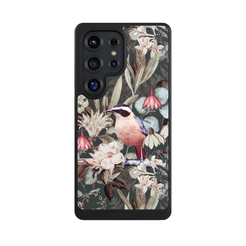 Samsung Galaxy S25 Ultra NIVOcore Orangefarbener Vogel im Vintage Blumenmuster