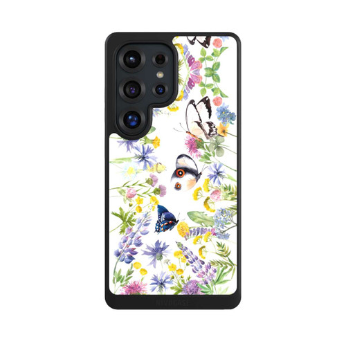 Samsung Galaxy S25 Ultra NIVOcore Bunte Frühlingsblumen und Schmetterlinge