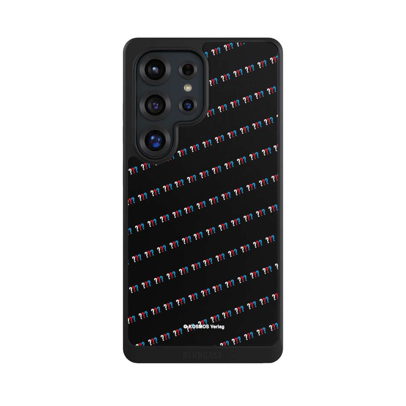 Galaxy S25 Ultra NIVOcore Drei Fragezeichen Muster Schräg