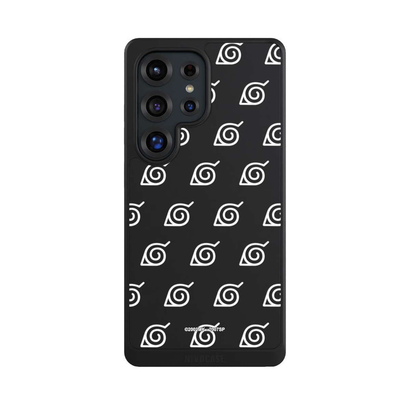 Galaxy S25 Ultra NIVOcore Weißes Konoha-Muster Transparent