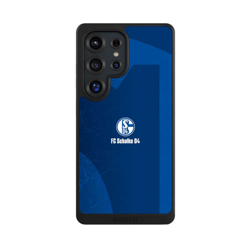 Samsung Galaxy S25 Ultra NIVOcore Schalke 04 Blauer Hintergrund Mit Logo