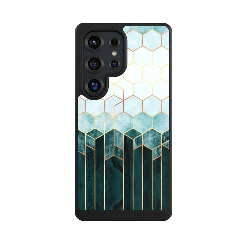 Galaxy S25 Ultra NIVOcore Teal Hexagons